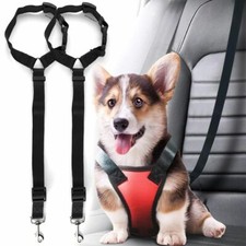 1/2 PCS Dog Car Safety Seat Belt Restraint Harness Leash Travel Clip for Pet Cat