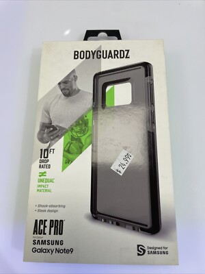 BodyGuardz ACE PRO Case for Samsung Galaxy Note9 Note 9 in Frost Clear / Black