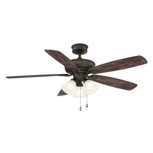 Hampton Bay Wellton 54 In Led Espresso Bronze Dc Motor Ceiling Fan