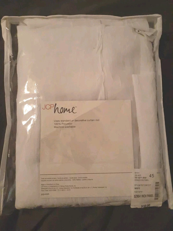 Curtain Panel JCP Home Rod Pocket Sensations Linen 52" x 84" NIP - Image 2 of 4