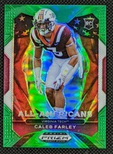 2021 Prizm Draft Picks Caleb Farley All-Americans Green Parallel RC Rookie #198