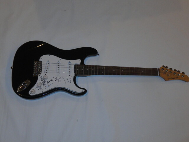 WALK THE MOON SIGNED BLACK ELECTRIC GUITAR SHUT UP AND DANCE ALL 4 JSA COA