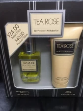 Tea Rose Perfume for Women /Perfumer's Workshop  1 OZ EDT Sp & 2.5  Body Lotion