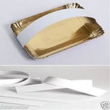 10 KG STRISCE CARTONE BIANCO 3x100 CM PER VASSOI GASTRONOMIA PASTICCERIA