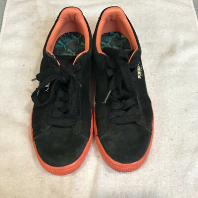 Puma Men's Classic Suede Black Mint Green Coral Casual Running - Main Image