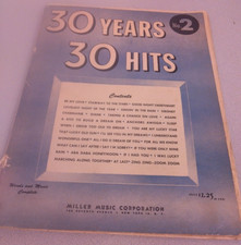 Vintage 30 Years No. 2 30 Hits Piano Music Book - 1953. BR2