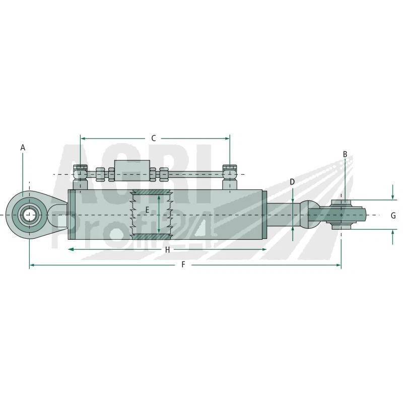 Hydraulischer Oberlenker Kat.1 350-450 Schlauchsatz für Unimog Schlepper Traktor - Bild 2 von 2