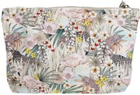 Tropical »Flamingo Lizzard Leopard« Tiki Kosmetik Tasche/Kulturbeutel Rockabil