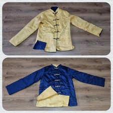 Teens Traditional Tang Suit Reversible Silk Print Jacket Coat Chinese New Year