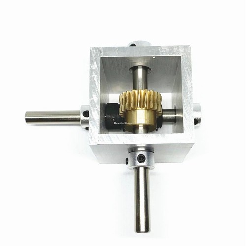Worm Gear Reduction Gearbox 6/8MM Shaft 20T Gears 90 Degree Right Angle Unit - 第 7/11 張圖片