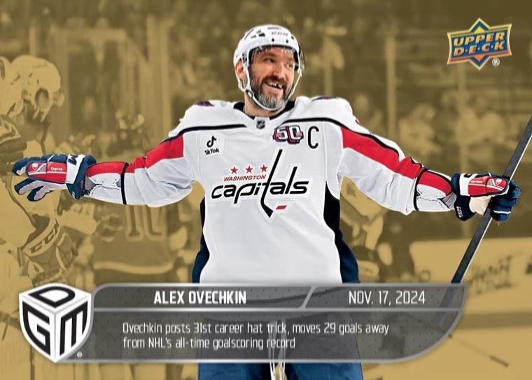 2024-25 NHL OVECHKIN Gold /100 Game Dated Moments ePack Transfer