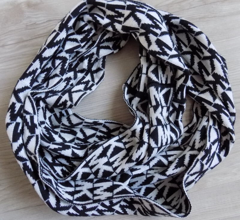 Mk Logo Black And White Michael Kors Scarf Michael Kors MK Logo
