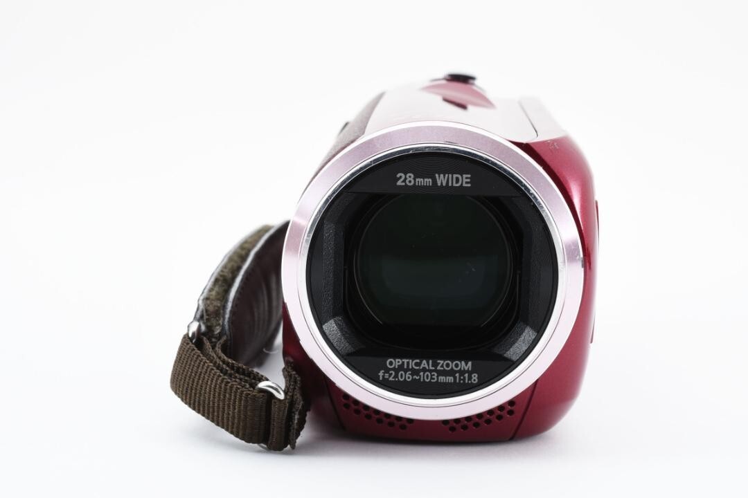 Panasonic HC-V550M Video Camera Camcorder Red With Battery Used
