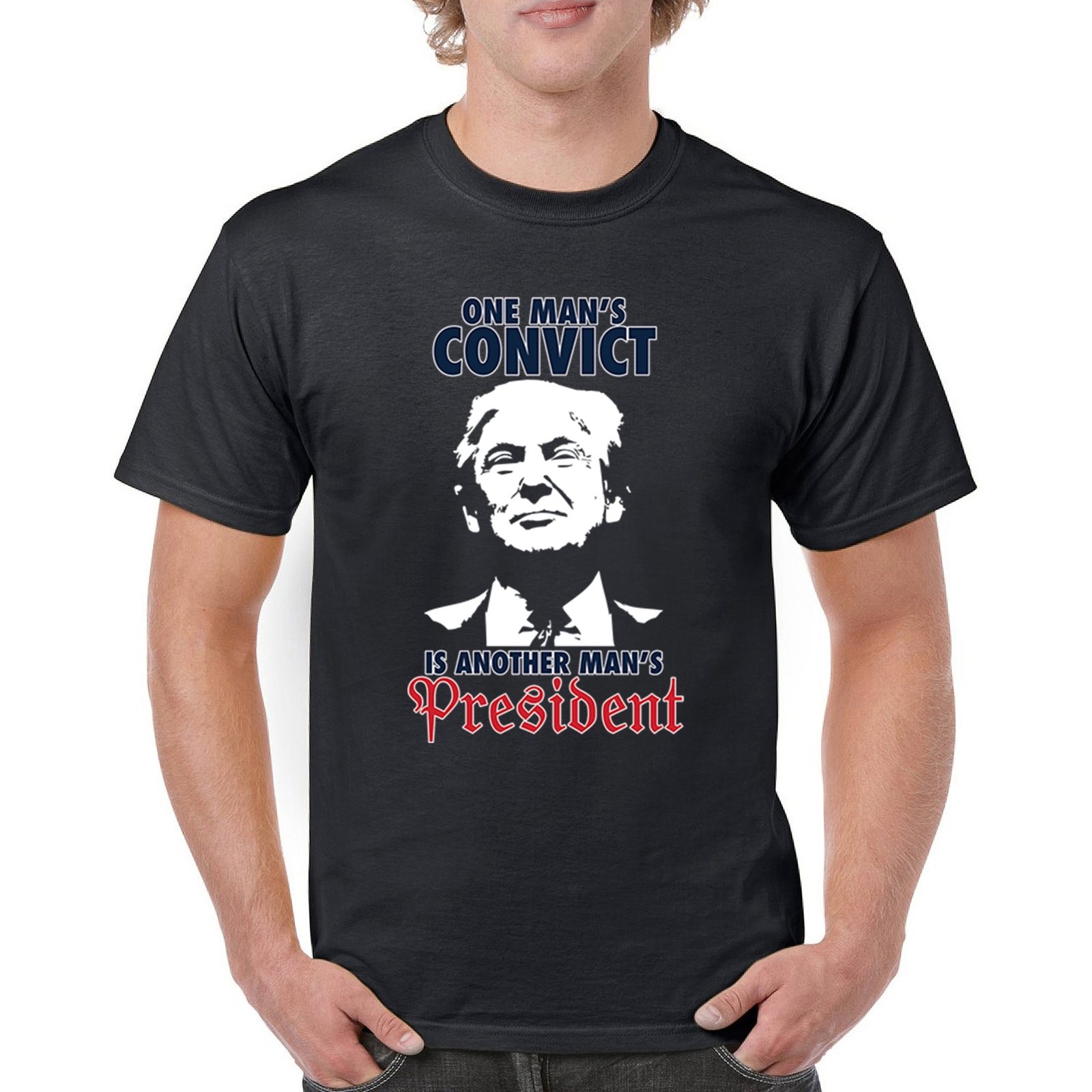 ALTRA T shirt uomo One Man's Convict is Another Man's President MAGA FJB 45 47