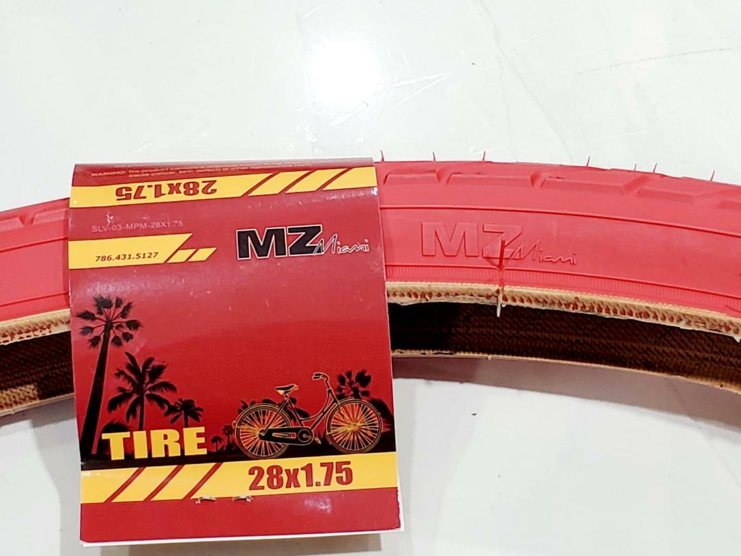 700X42C(42-622) 28 X1.75 TWO RED TIRES HIGH QUALITY NEW STREET