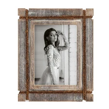 Akrilane Wooden Photo Frame Rustic Wood Picture Frames Table Top Wall Display