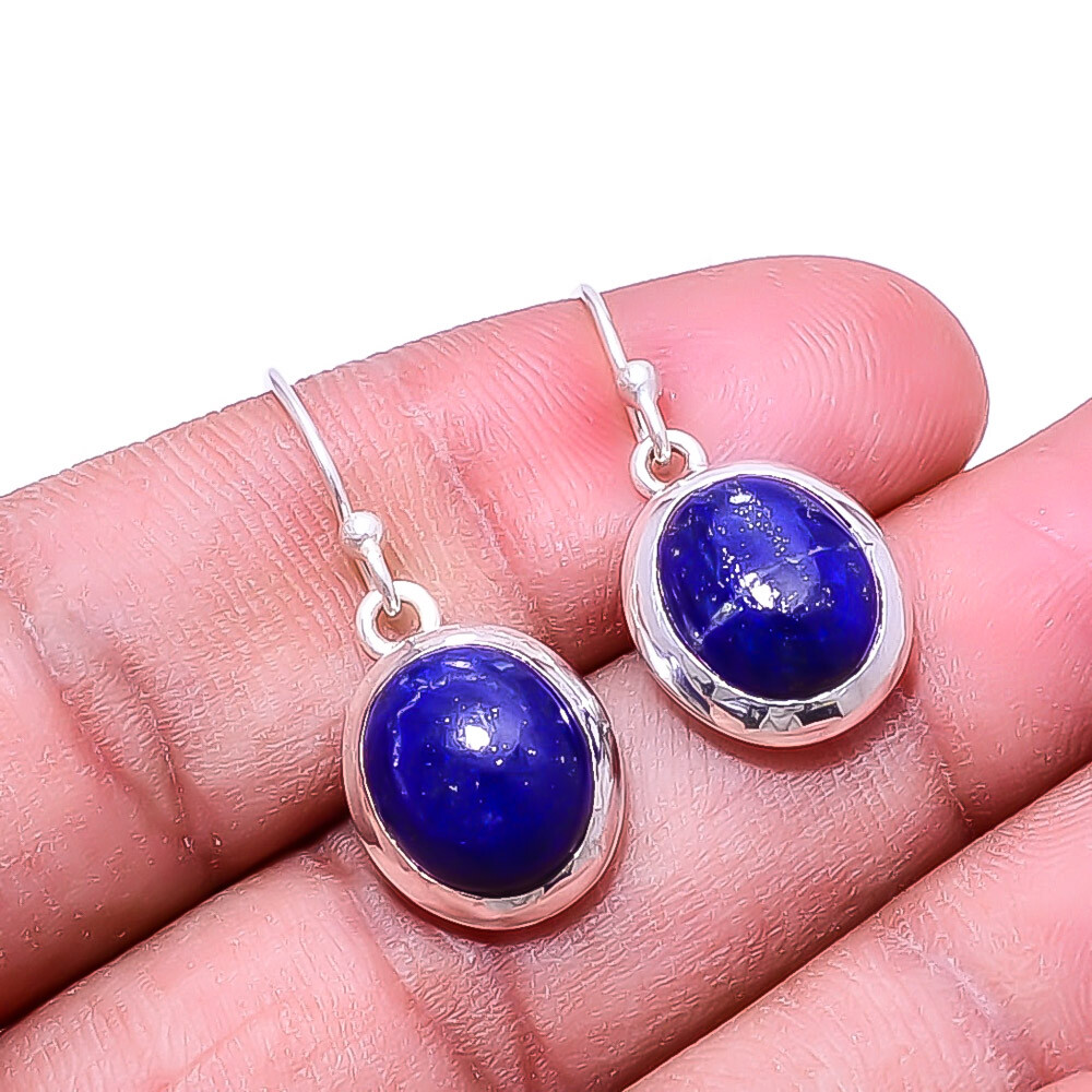 Natural Lapis Lazuli -Afghanistan 925 Sterling Silver Earring 1.17