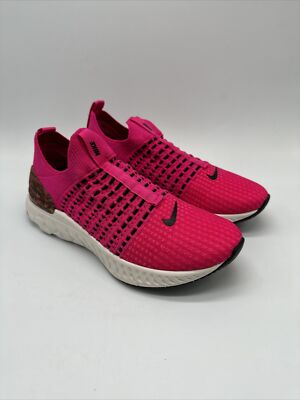 Nike React Phantom Run Flyknit 2 Pink Prime Zebra DQ7649-600 Womens Size 7.5