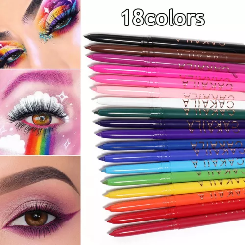 Matita eyeliner colorata 24 ore liquido alto pigmento lunga durata eye liner penna gel - Foto 13 di 110
