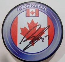 Ryan Murray Signed Team Canada Hockey Puck w/COA Columbus Blue Jackets