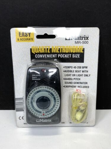 Matrix MR-500 Compact Quartz Metronome with Earphone New Factory Sealed - Picture 1 of 4