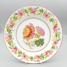 Antique Hand Painted Floral Plate Dated 1857 by WH Johnson from Fenton