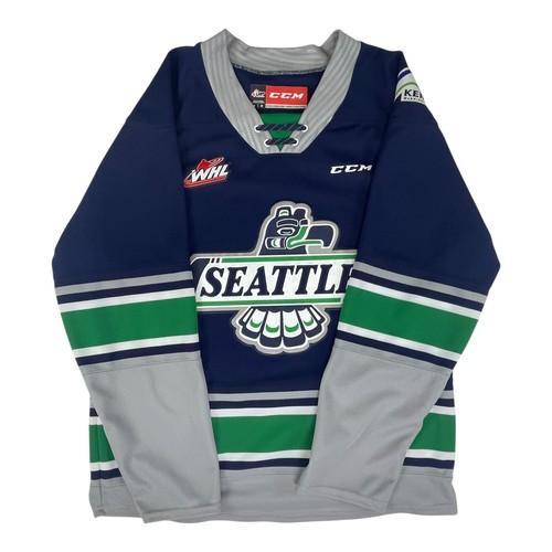 CCM Blue Seattle Thunderbirds Hockey Jersey Men's Size M CHL - Picture 8 of 12