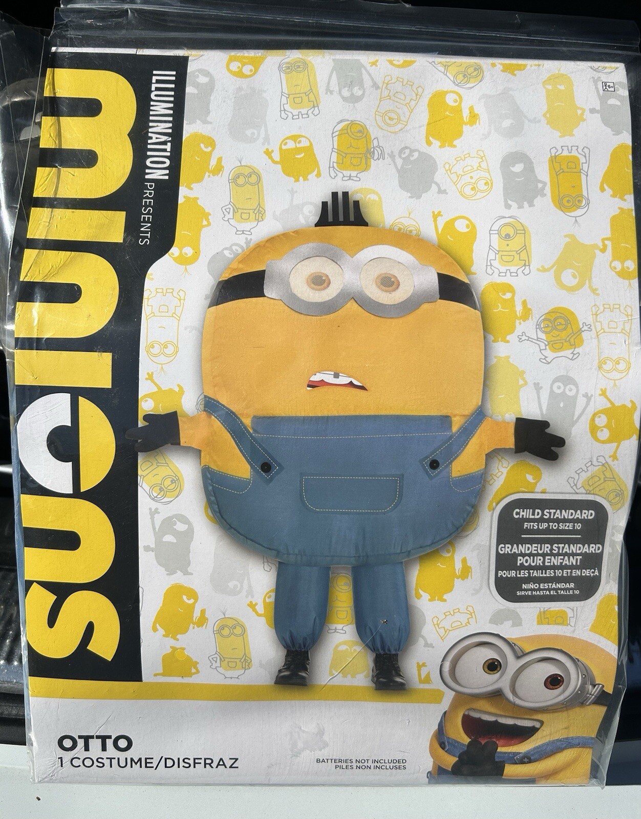 Party City Illumination Minions Otto Halloween Costume Child Standard