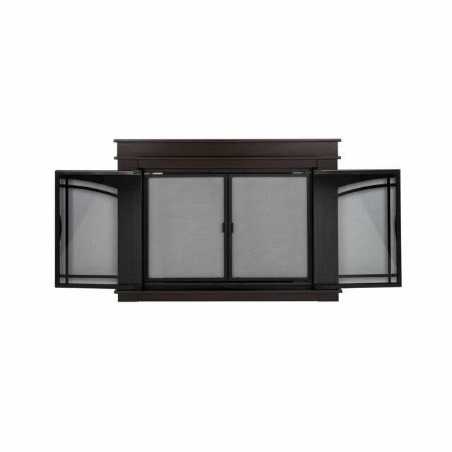 Bronze Marrom Portas para Lareira