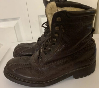TED BAKER Size 11 Black Solid Leather Comando Sole Boots Ted Baker London Blackburn Lugged Longwing Boot (Men  main image 4