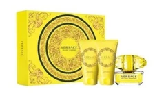 VERSACE YELLOW DIAMOND for Women 3 pc SET 1.7 oz EDT Spray + LOTION + SHOWER GEL