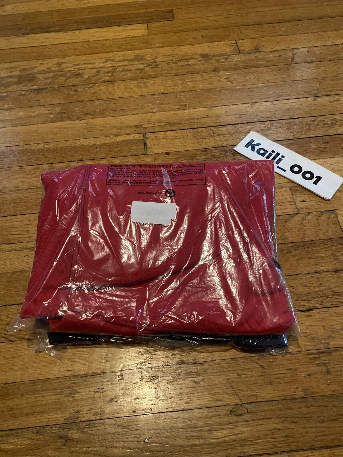Sweat col rond fendu Supreme taille XL rouge marine FW18 B