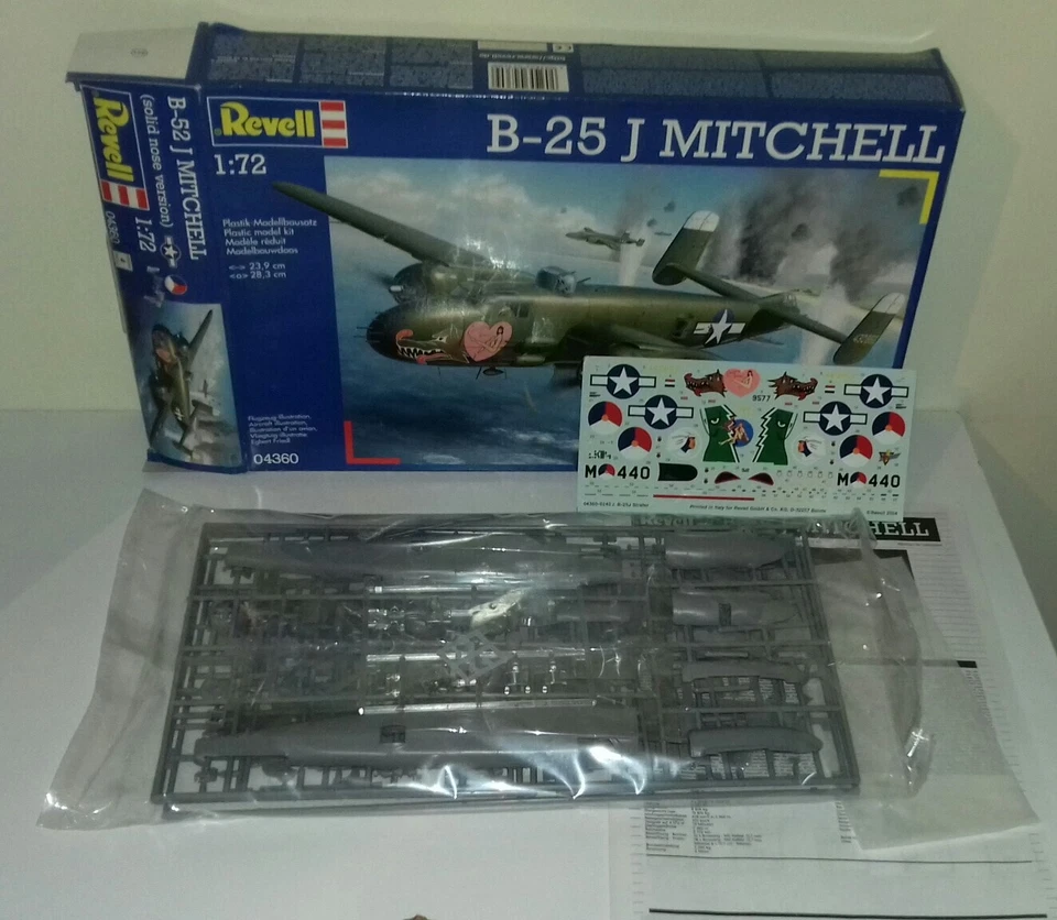 B 25 J MITCHELL KIT REVELL (HASEGAWA) 04360 1/72+MUSO PER VERSIONE H LEGGI NOTE - Immagine 3 di 3