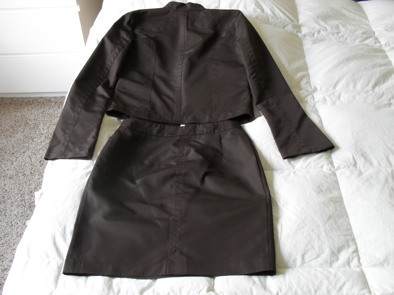 Authentic Brown Gianfranco Ferre Jacket Skirt Sui… - image 3
