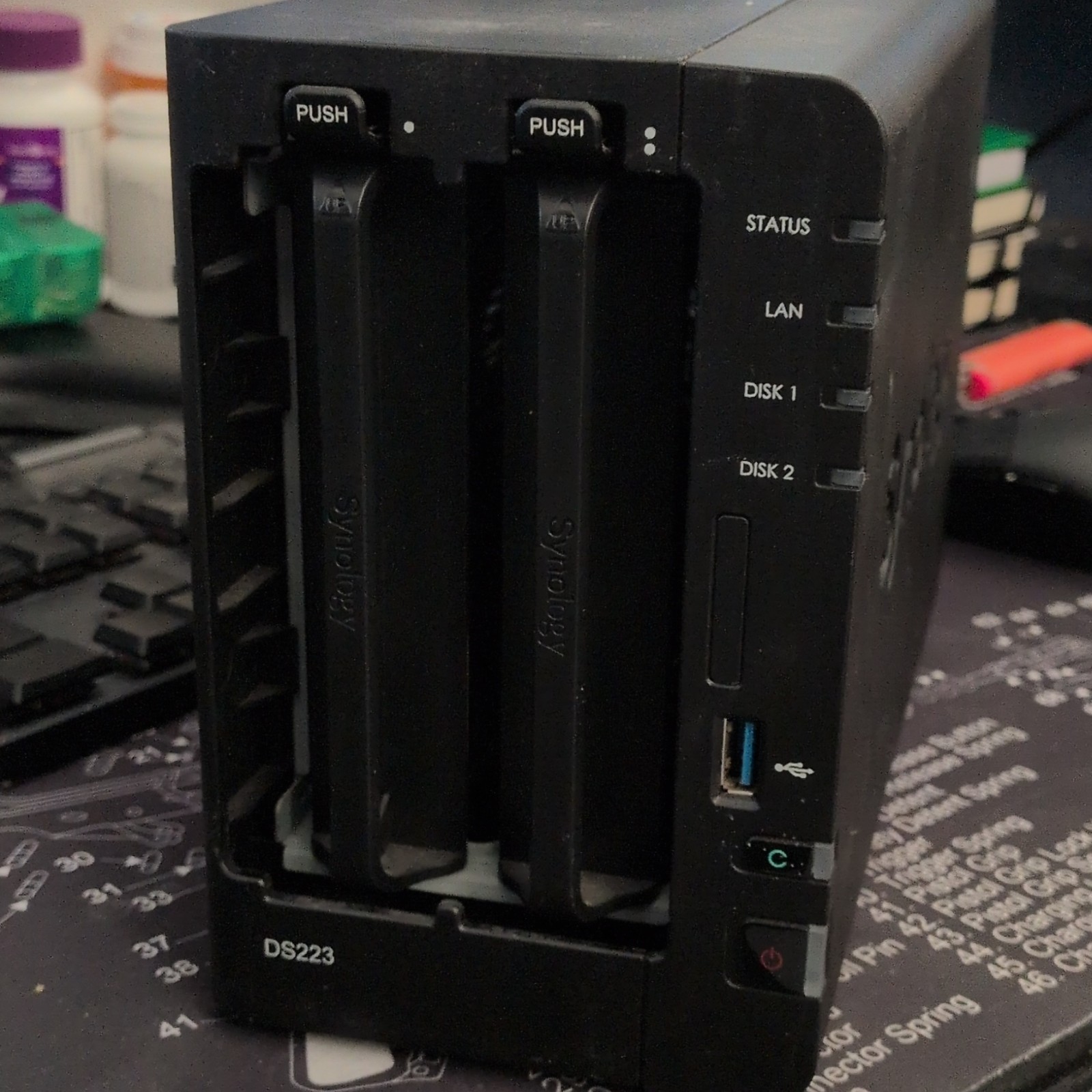Nas Solution Synology DS223 DiskStation 2-Bay Diskless NAS Gigabit USB 3.0 Black | eBay