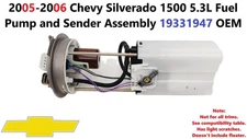 2005-2006 Chevy Silverado 1500 5.3L Fuel Pump and Sender Assembly 19331947