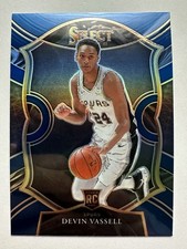 2020-21 Panini Select #71 Devin Vassell Retail Blue Silver Rookie Card RC Spurs