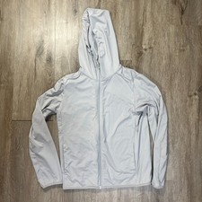 Uniqlo Youth Kids AIRism Mesh UV Protection Sun Hoodie Size 11-12 Gray L