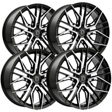 Set Of 4 Defy D05 16x7 5x4.5 38mm Blackmachined Wheels Rims 16 Inch