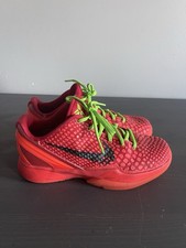Nike Kobe VI 6 Protro Gs 4.5Y Reverse Grinch Bright Crimson Fv9676-600 4.5