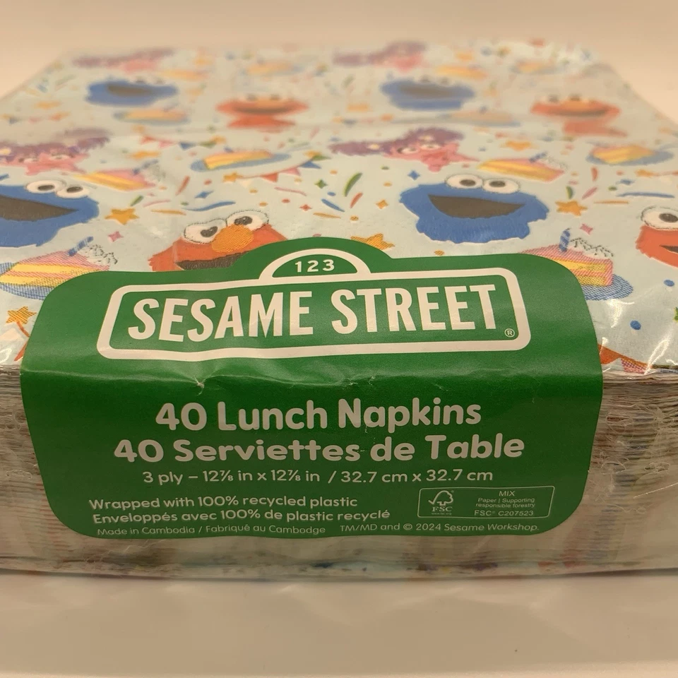 Салфетки Улицы Сезам с изображением Элмо, Cookie Monster и Эбби Кадабби - Изображение 3 из 4