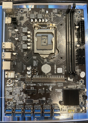B250C BTC 12x USB 3.0 to PCI-E Motherboard w/5 x Sealed PCIe Risers