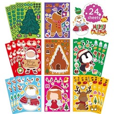 24PCS Christmas Stickers for Kids Christmas Stocking Stuffers, Winter Decor ...