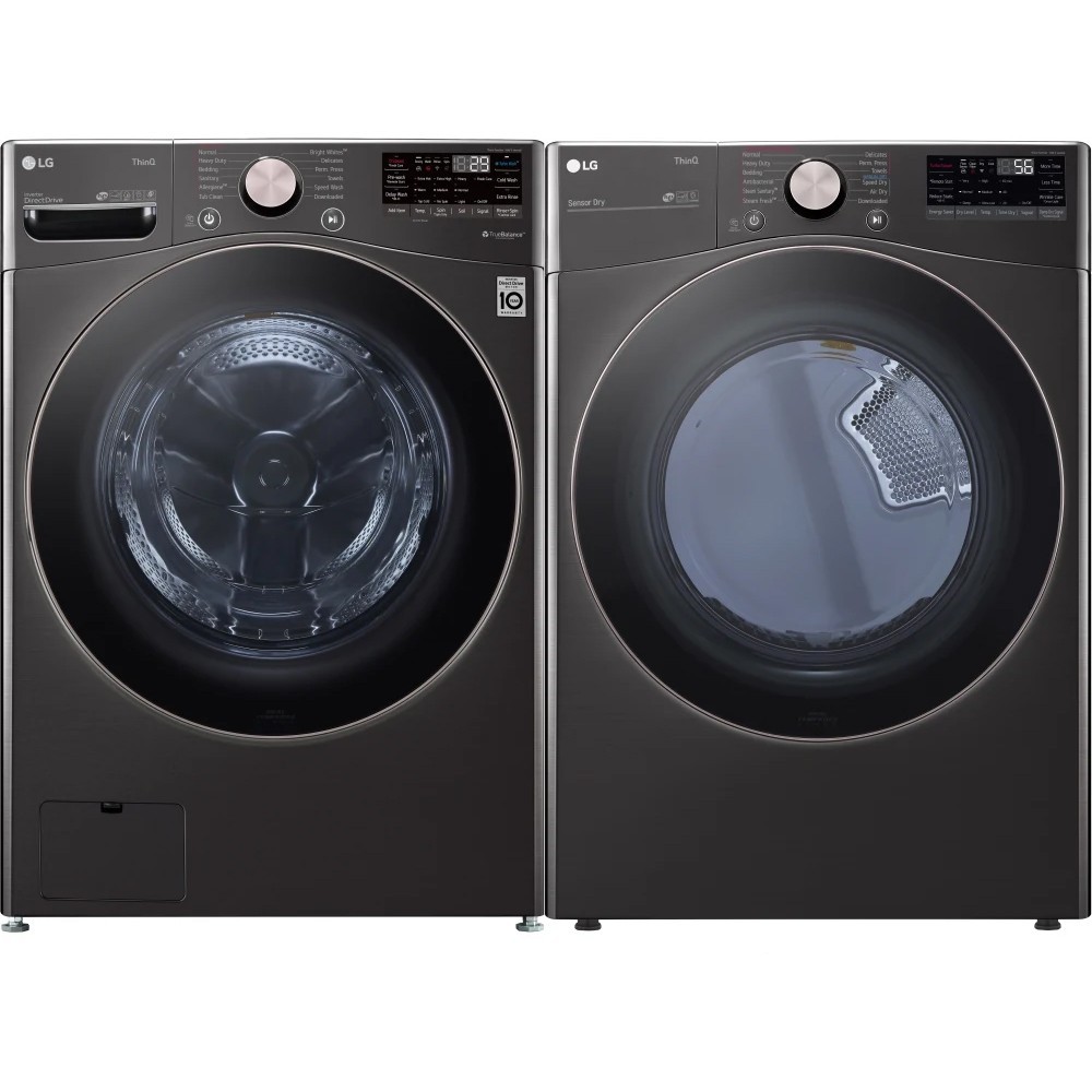 LG 4.5 cu. ft. Smart Front Load Washer + 7.4 cu. ft. Smart Electric Dryer Set