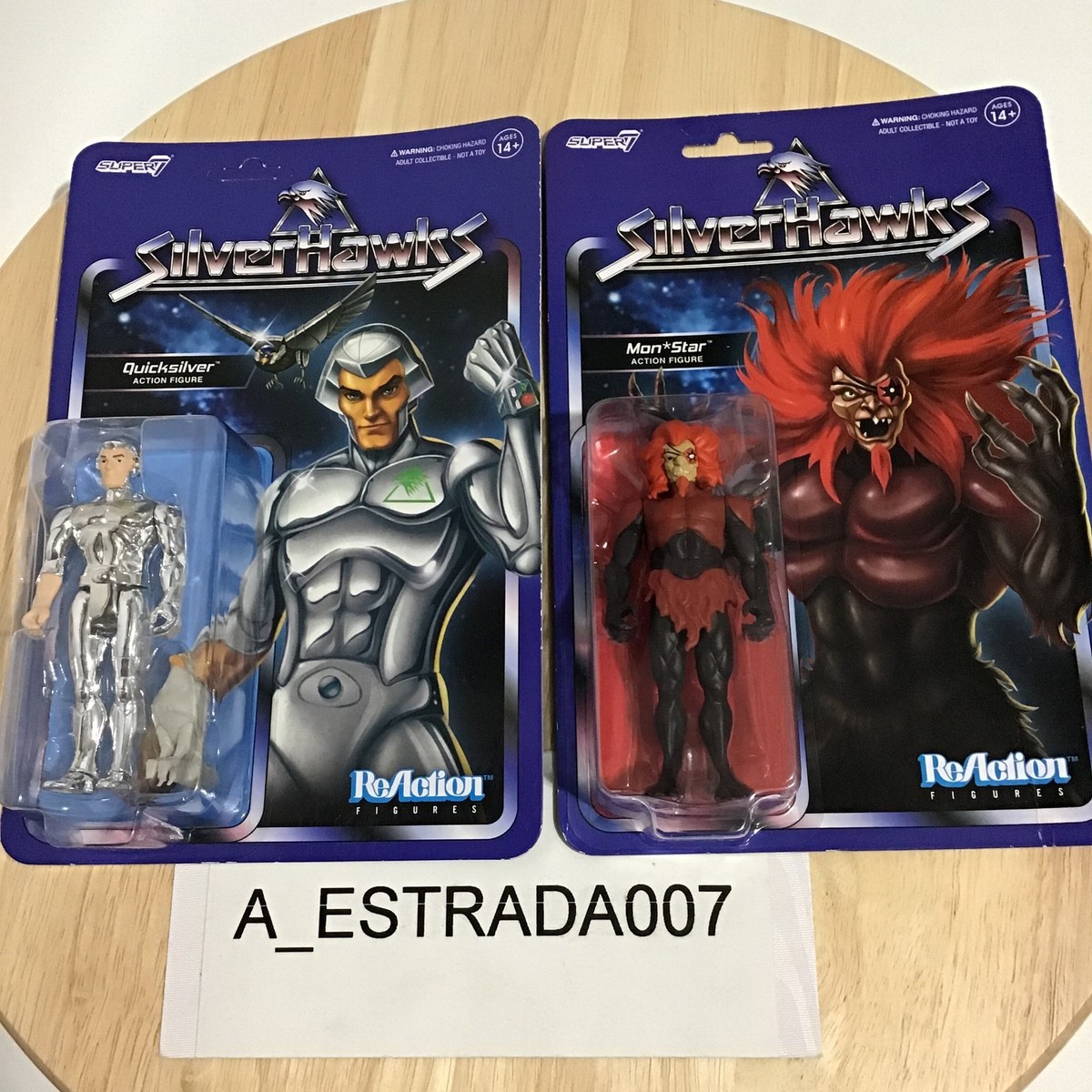 Mon*Star & Quicksilver Silverhawks Super7 Reaction Action Figure 