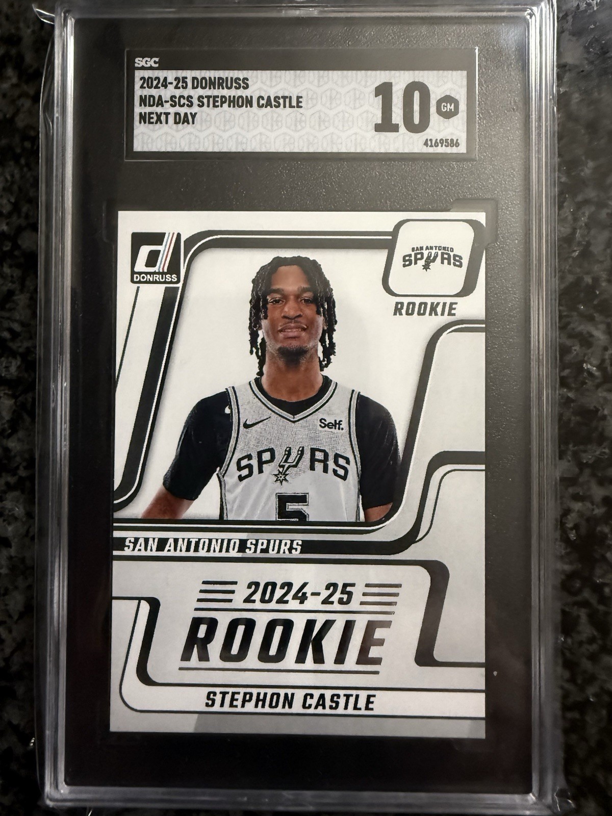 2024-25 PANINI DONRUSS NEXT DAY #NDASCS STEPHON CASTLE ROOKIE RC SGC 10 GEM