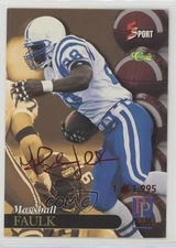1995 Classic 5 Sport Signings Red Foil Signature /1995 Marshall Faulk #S94 HOF