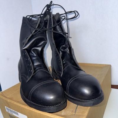 Vintage 97 Black 10.5 Leather Combat Boot COVE Military  display picture 3
