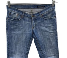 Pantalones de mezclilla para mujer Wanama azul Double You lavado medio talla 27 nuevos sin etiquetas