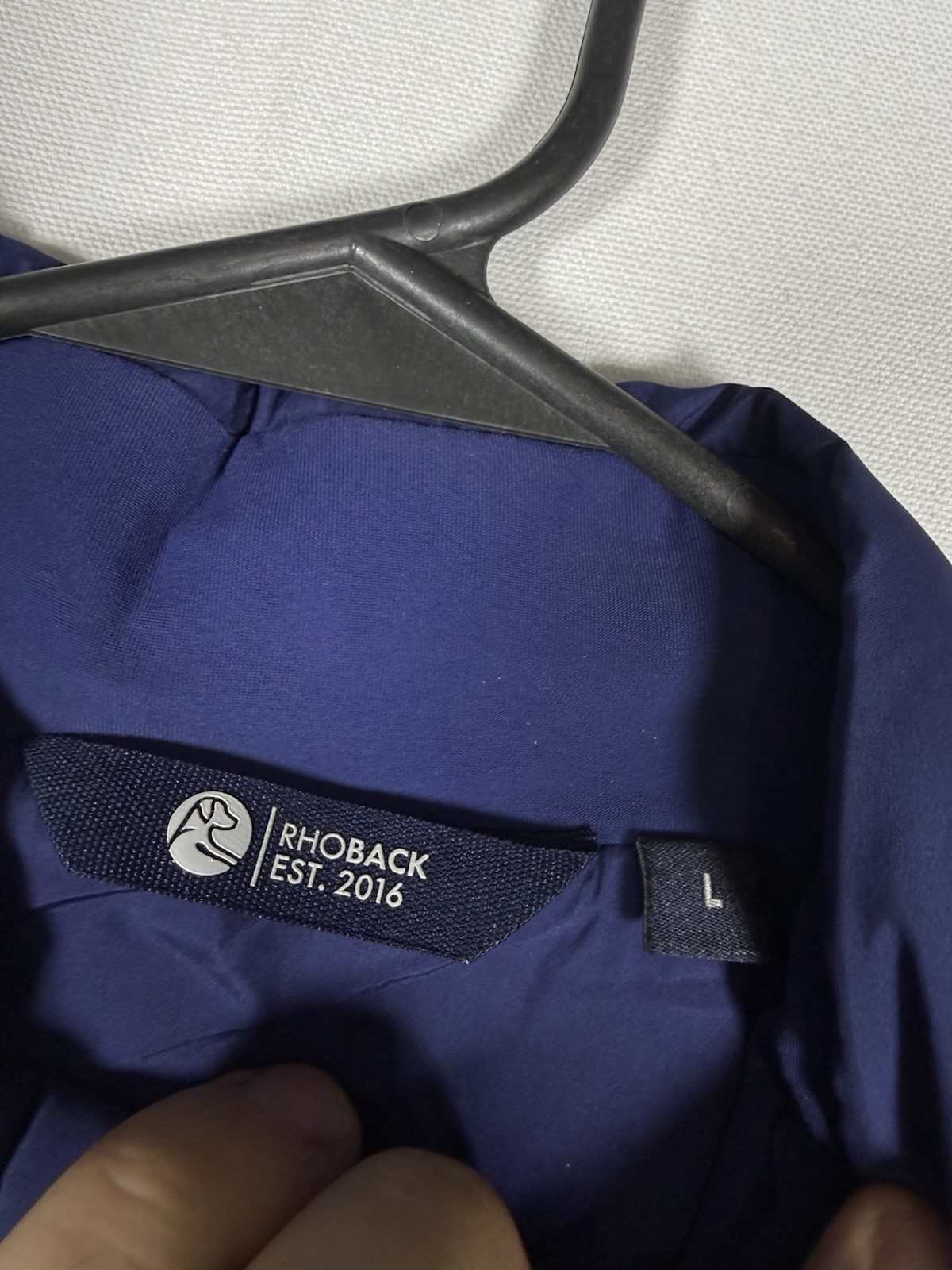 EUC Rhoback Fulton Vest Mens Large Navy Insulated Puffer Quilted Golf USA Active - second product detail image